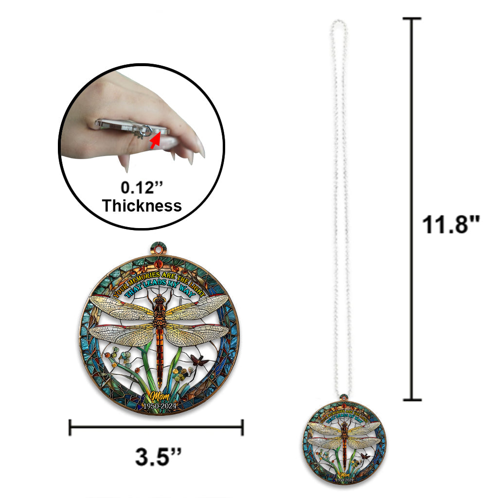 Your Memories Are The Light That Leads My Way - Personalized Memorial Car Ornament