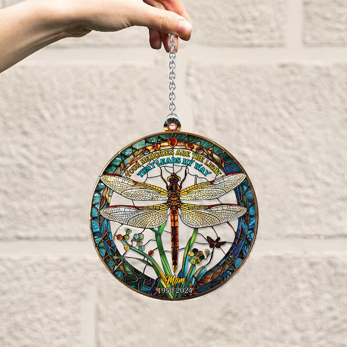 Your Memories Are The Light That Leads My Way - Personalized Memorial Window Hanging Suncatcher Ornament