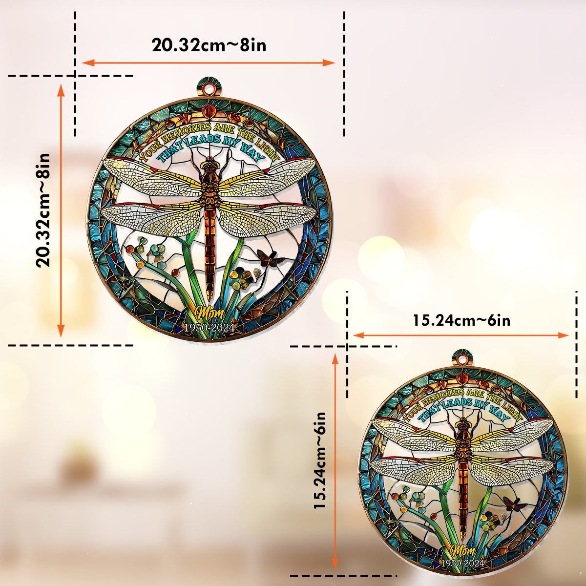 Your Memories Are The Light That Leads My Way - Personalized Memorial Window Hanging Suncatcher Ornament