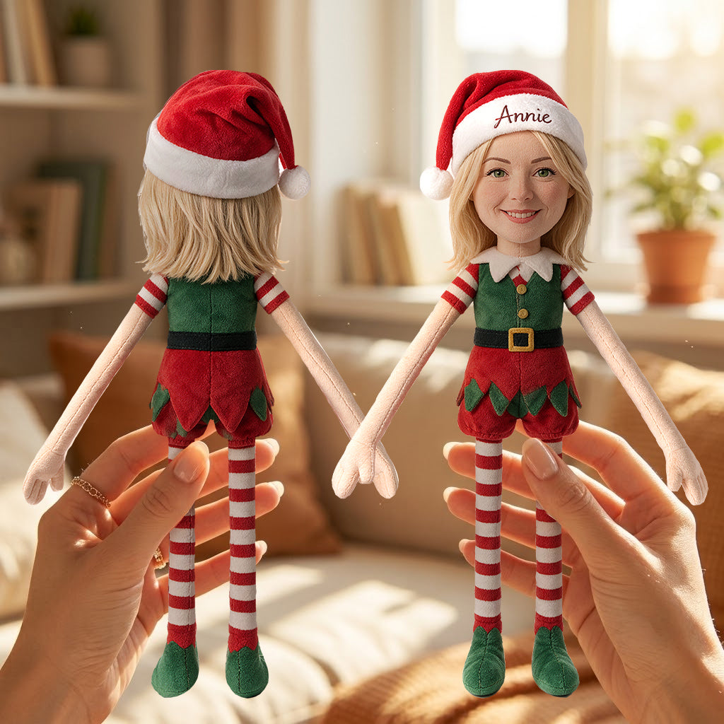 Christmas Elf - Personalized Family Posable Plush Doll