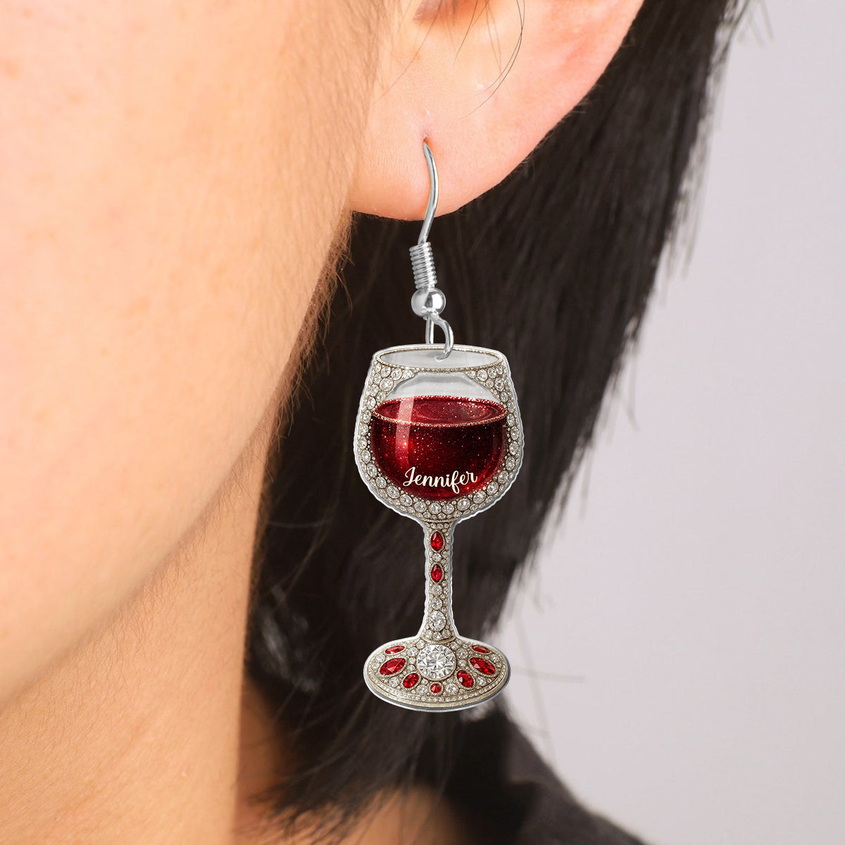 Love Wine - Personalized Wine Earrings