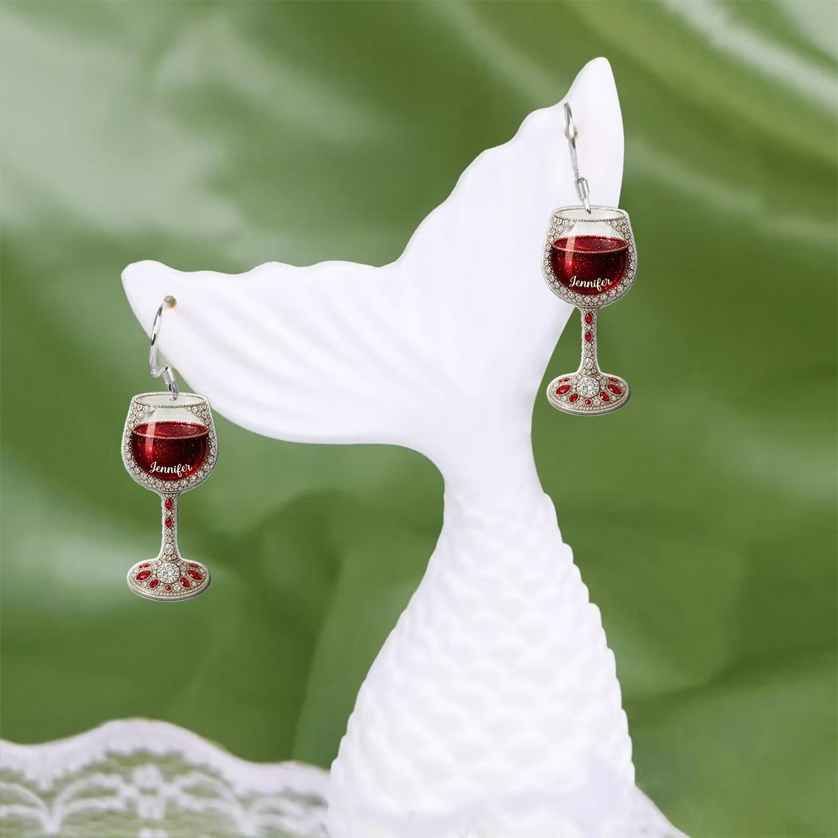 Love Wine - Personalized Wine Earrings