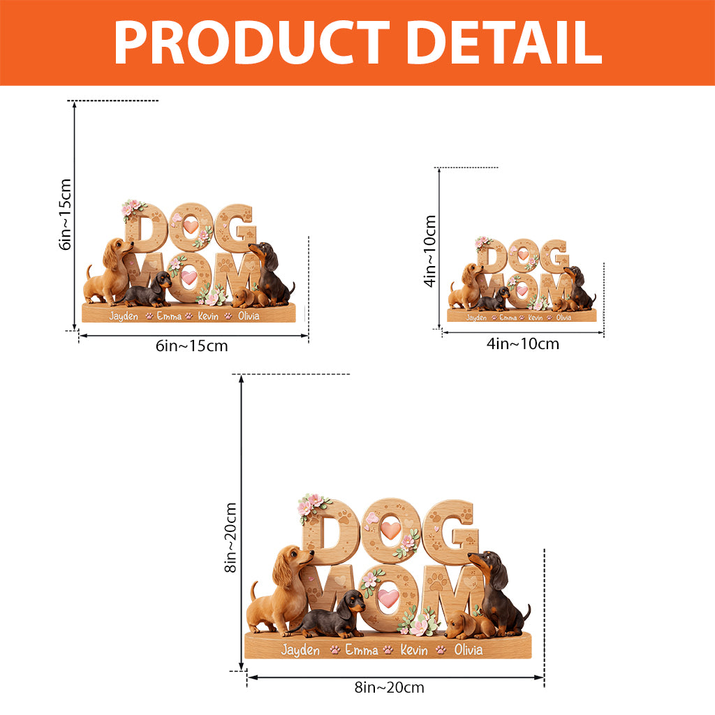 Dog Mom - Personalized Dog Custom Shaped Acrylic Plaque