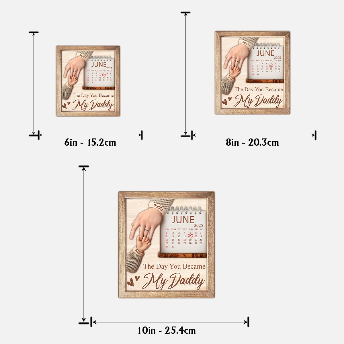 The Day You Became My Daddy - Personalized Father 2 Layered Wood Sign / Wood Plaque