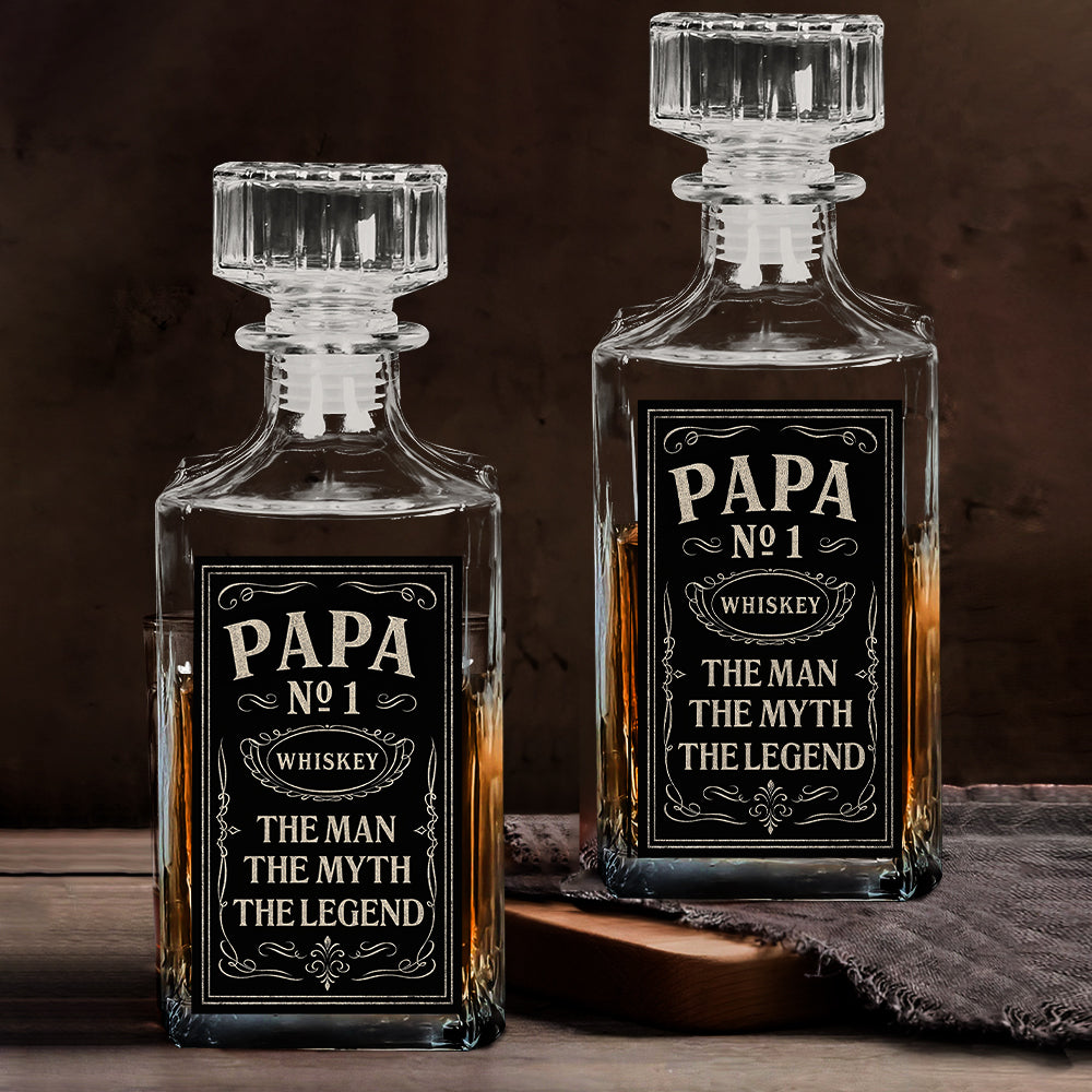 Gift For Alcohol Lover, Father's Day Gift - Personalized Father Whiskey Decanter Set