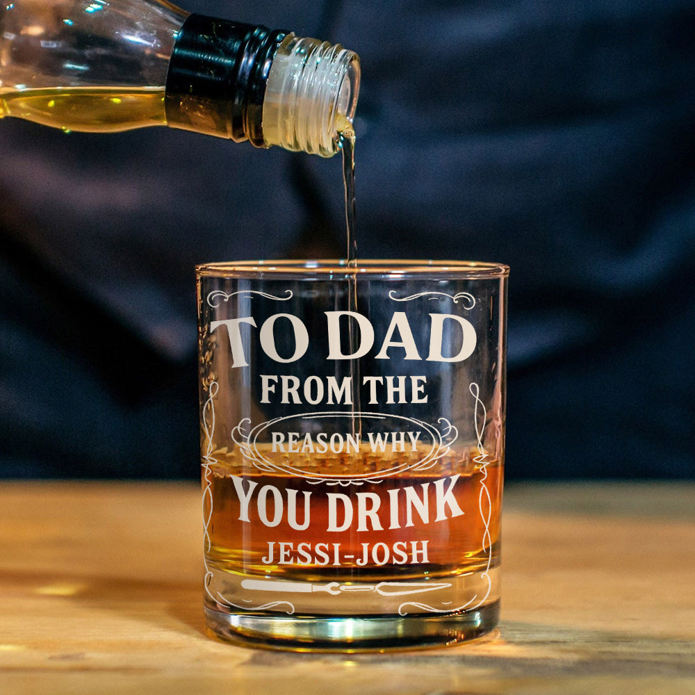 Gift For Alcohol Lover, Father's Day Gift - Personalized Father Whiskey Decanter Set