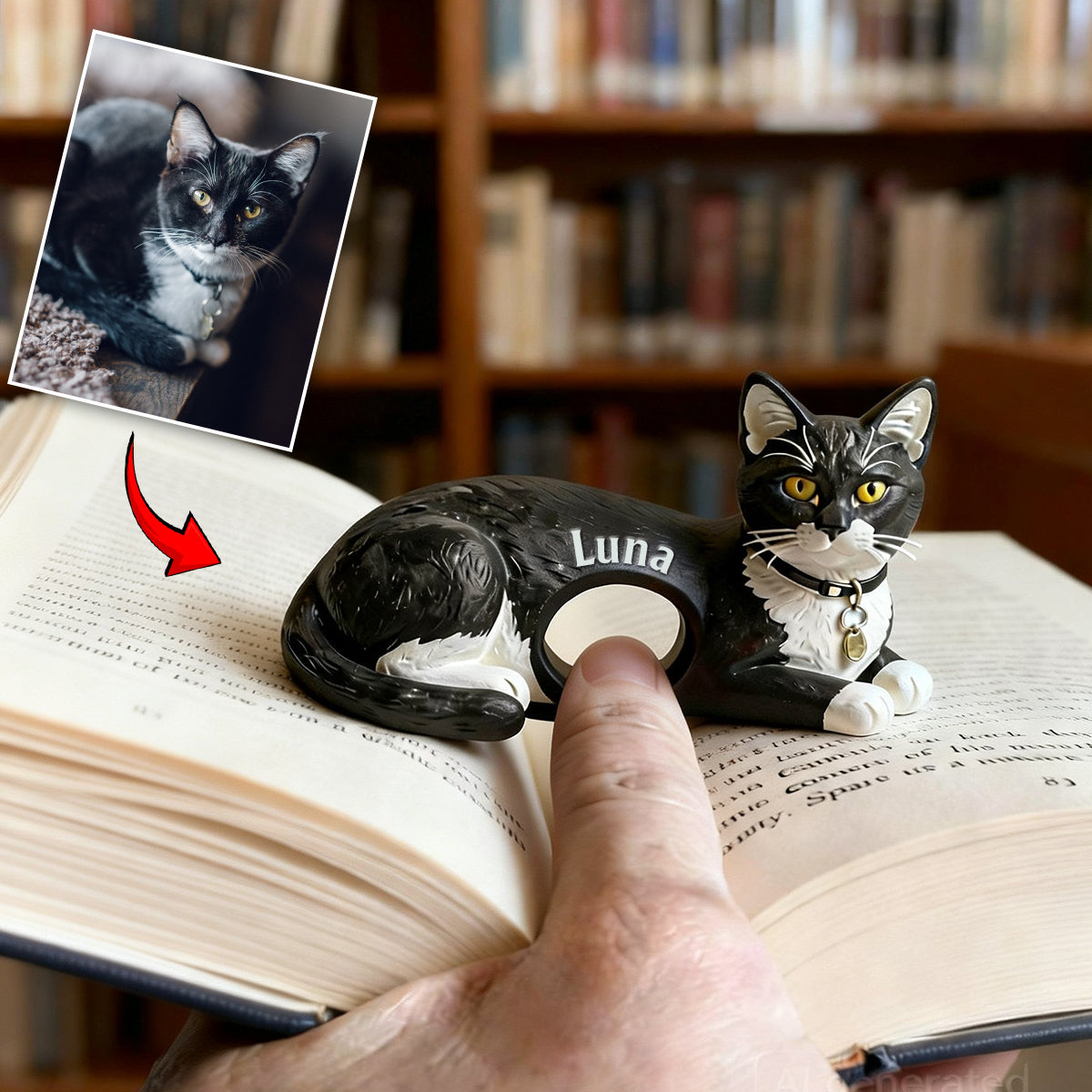 Upload From Any Photo - Personalized Book Book Page Holder