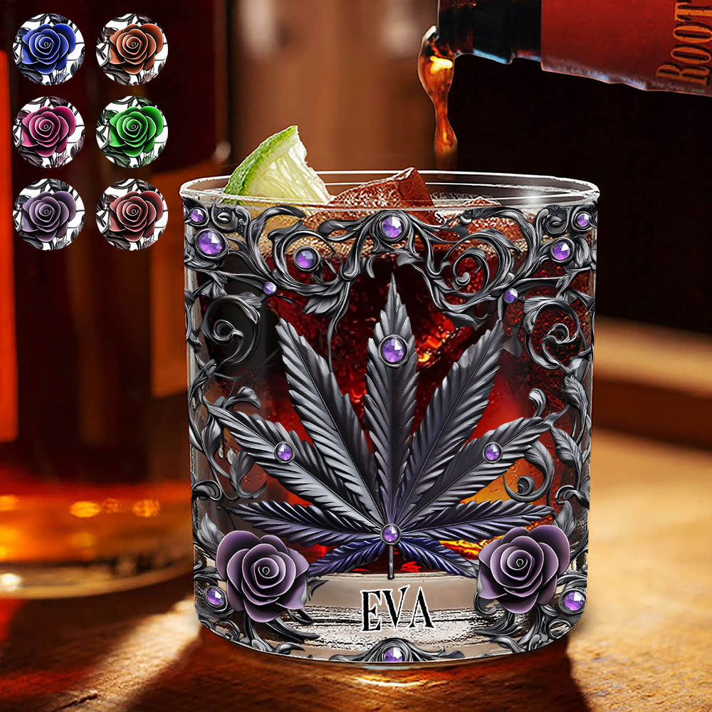 Beautiful Marijuanas - Personalized Weed Whiskey Glass