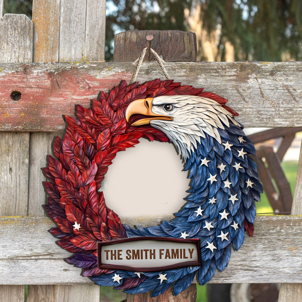 Happy Independence Day - Personalized Independence Day/ 4th of July Custom Shaped Wood Sign