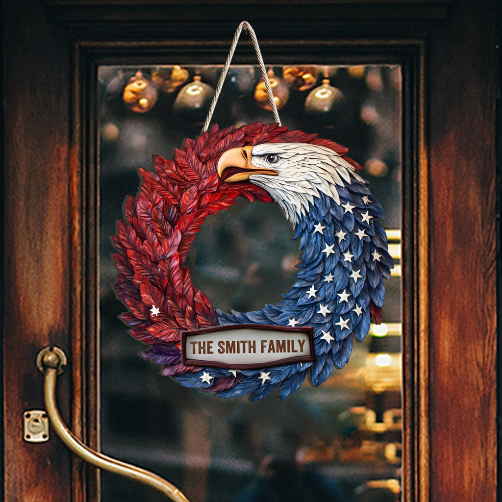 Happy Independence Day - Personalized Independence Day/ 4th of July Custom Shaped Wood Sign