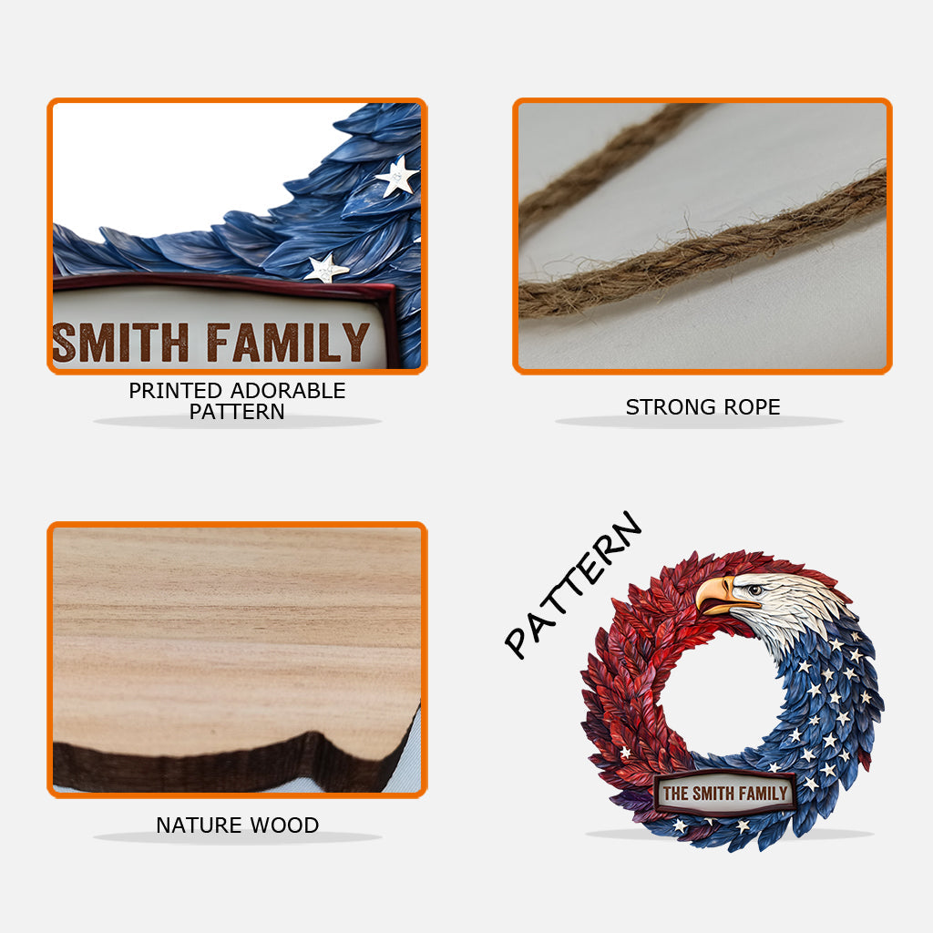 Happy Independence Day - Personalized Independence Day/ 4th of July Custom Shaped Wood Sign