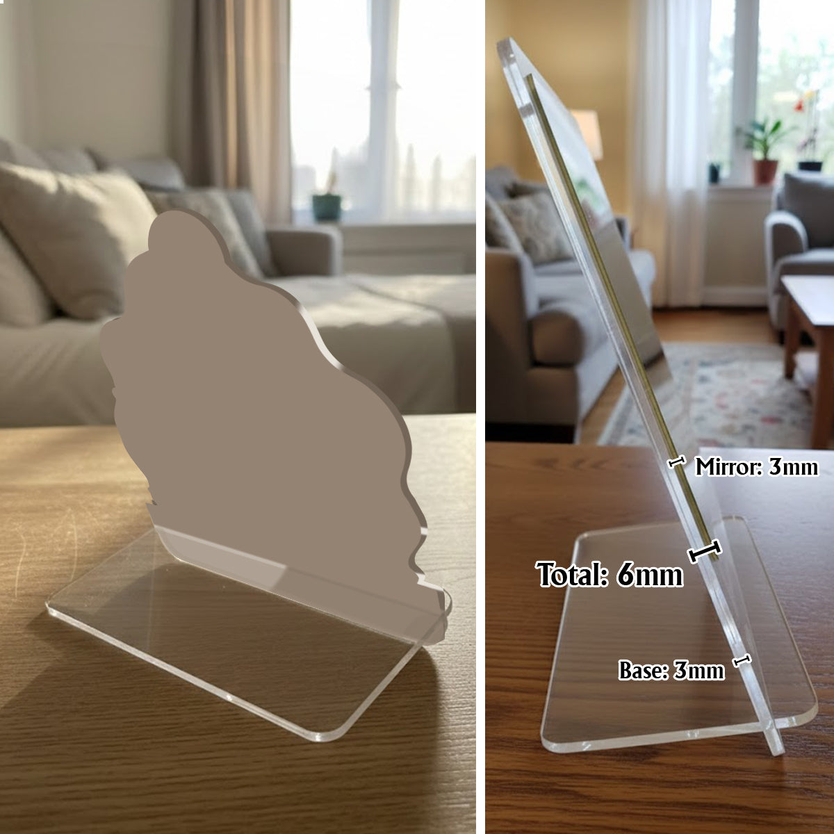 Sacred Heart - Personalized Christian Desk Mirror