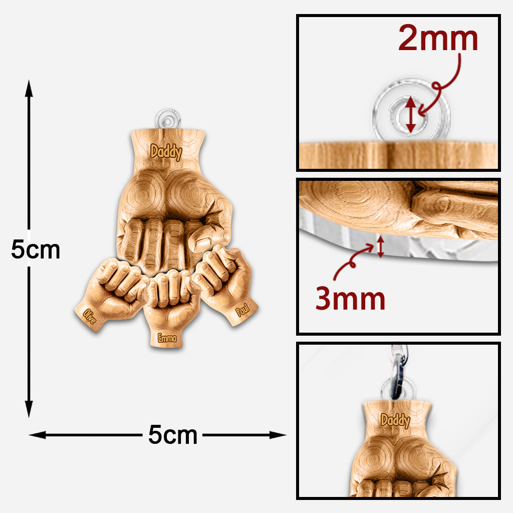 Best Dad Ever - Personalized Father Custom Shaped Keychain