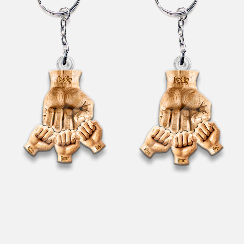 Best Dad Ever - Personalized Father Custom Shaped Keychain