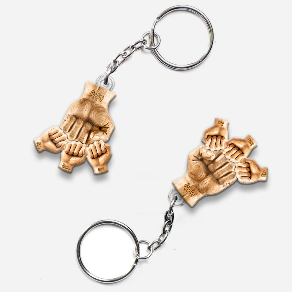 Best Dad Ever - Personalized Father Custom Shaped Keychain