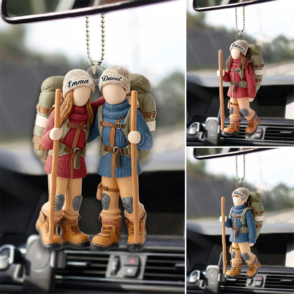 Hiking Partners For Life - Personalized Hiking Transparent Car Ornament