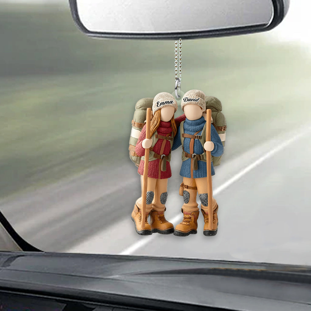 Hiking Partners For Life - Personalized Hiking Transparent Car Ornament