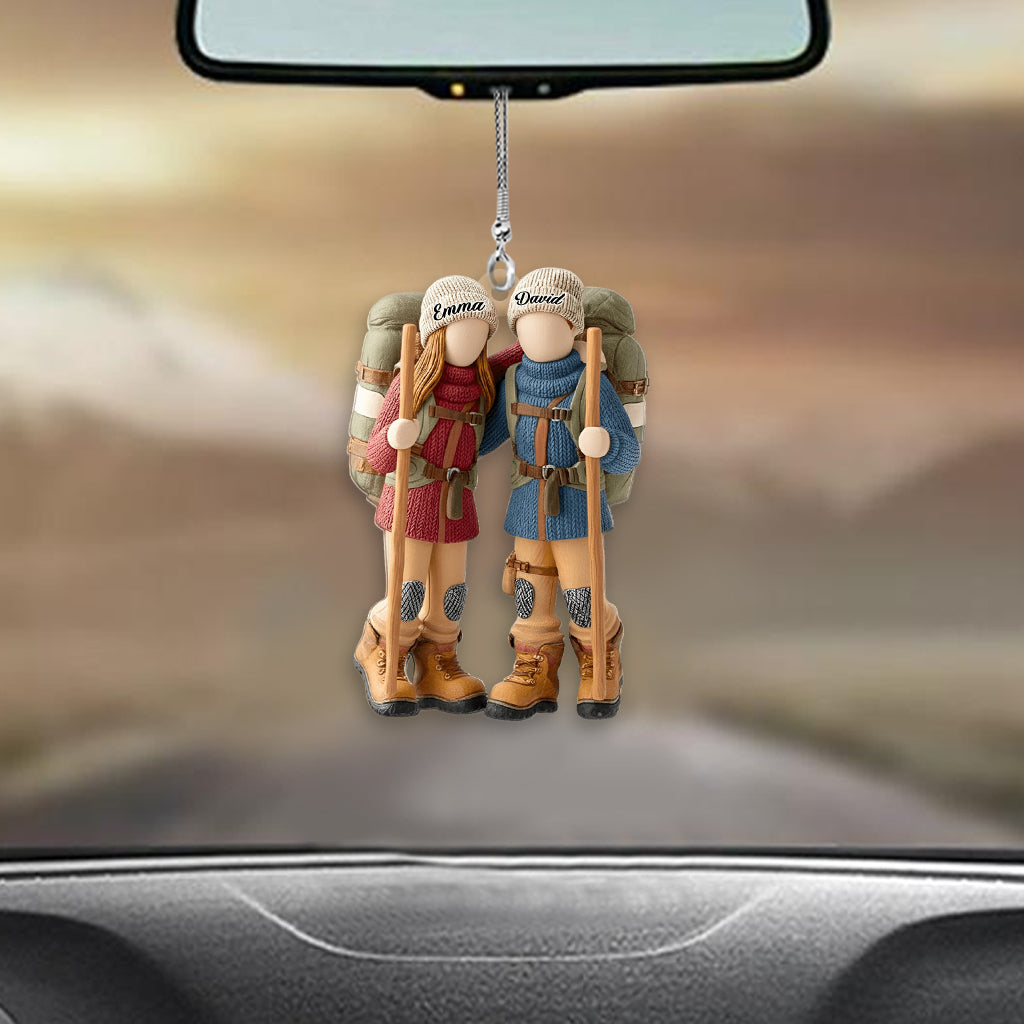 Hiking Partners For Life - Personalized Hiking Transparent Car Ornament