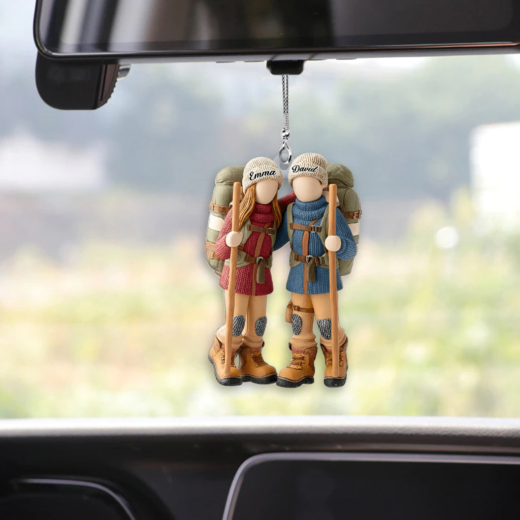 Hiking Partners For Life - Personalized Hiking Transparent Car Ornament