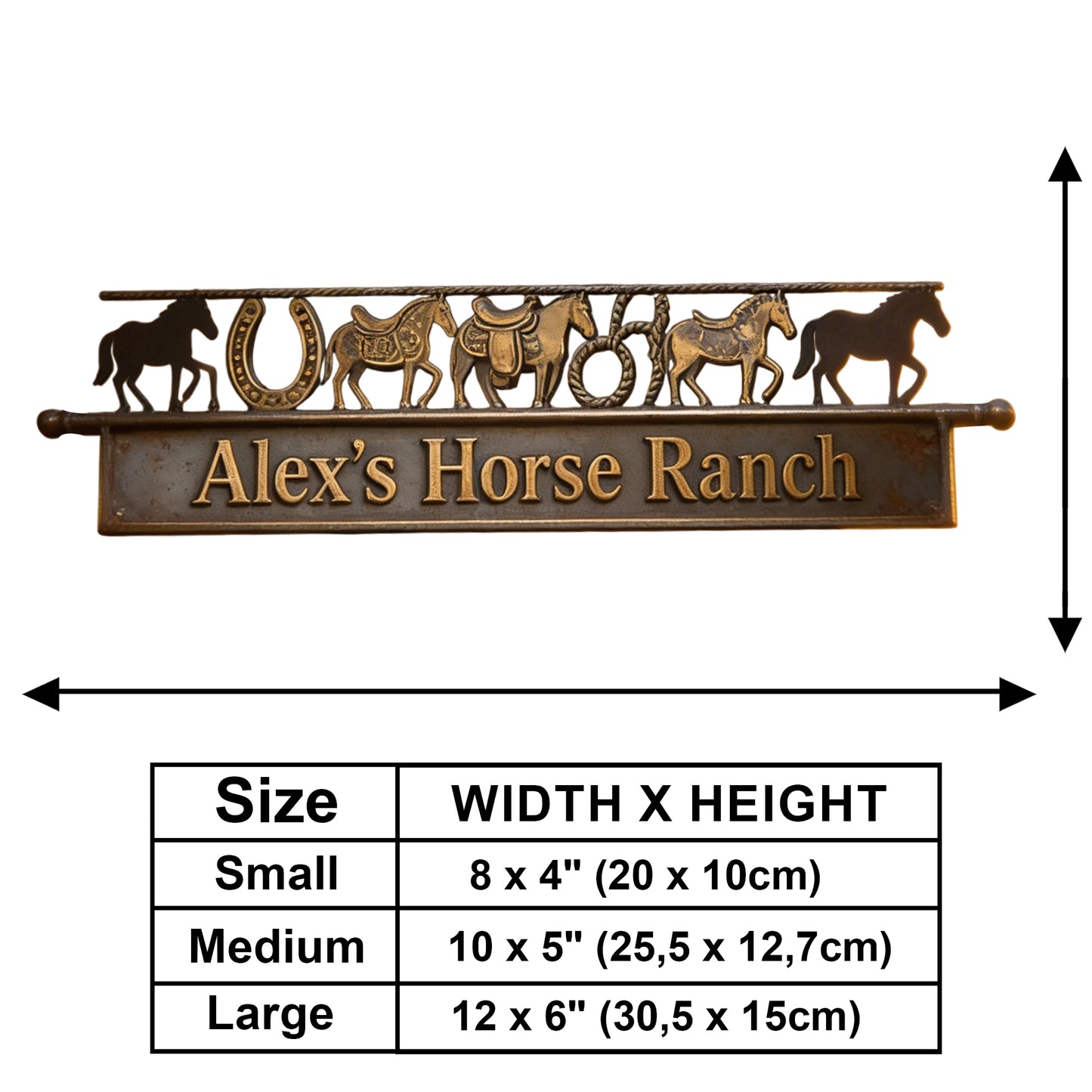 Love My Horse - Personalized Horse Wooden Wall Mount Sign