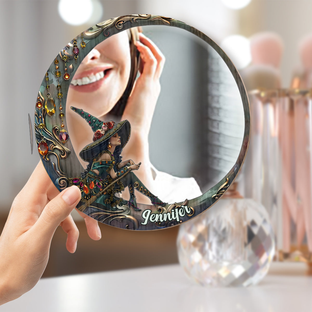 Beautiful Witch - Personalized Witch Wall Hanging Mirror