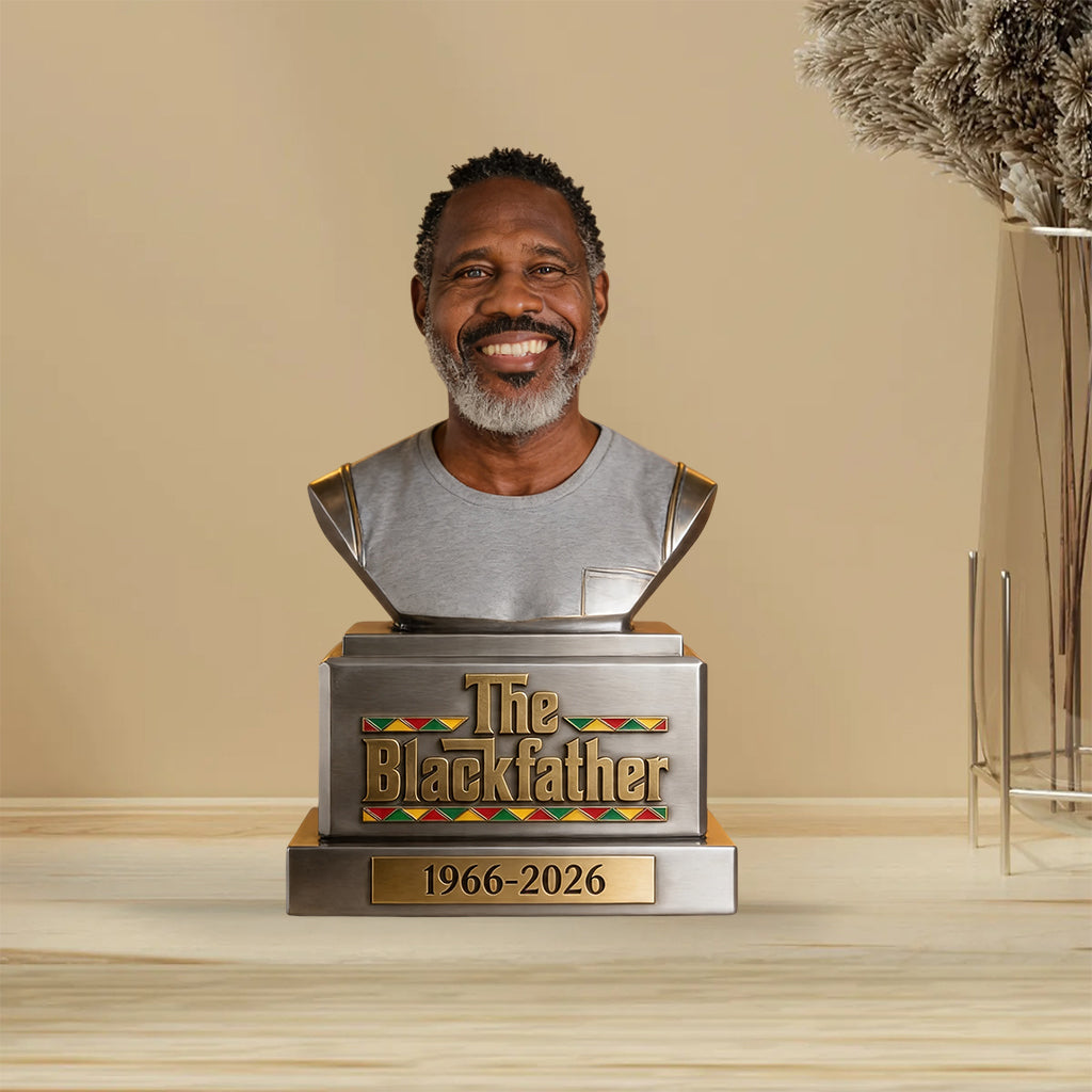 The Black Father - Personalized Father Custom Shaped Acrylic Plaque