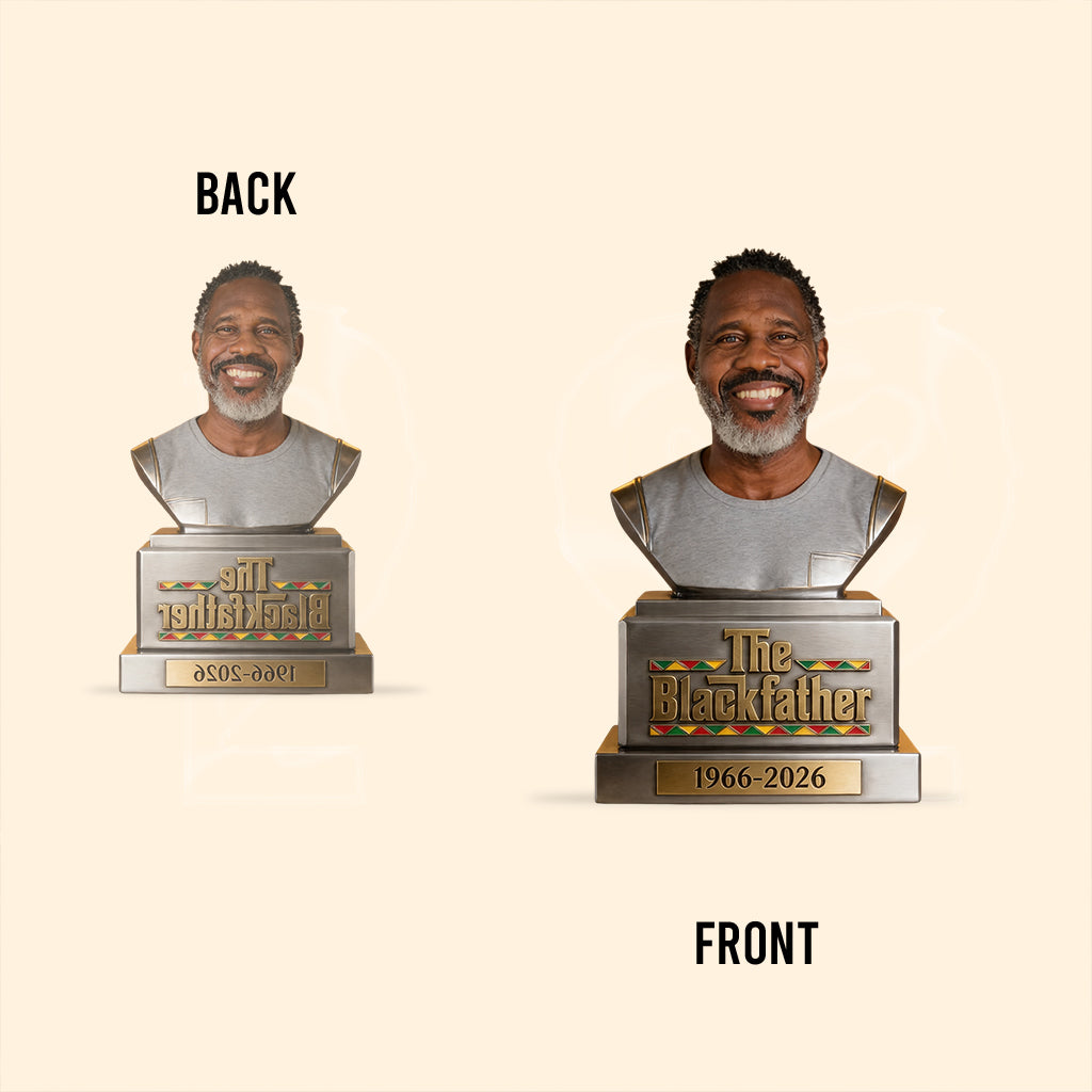 The Black Father - Personalized Father Custom Shaped Acrylic Plaque