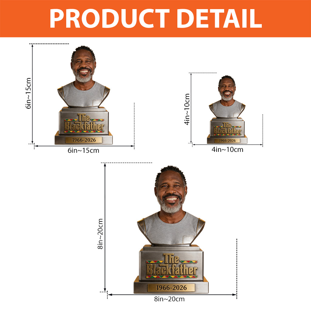 The Black Father - Personalized Father Custom Shaped Acrylic Plaque