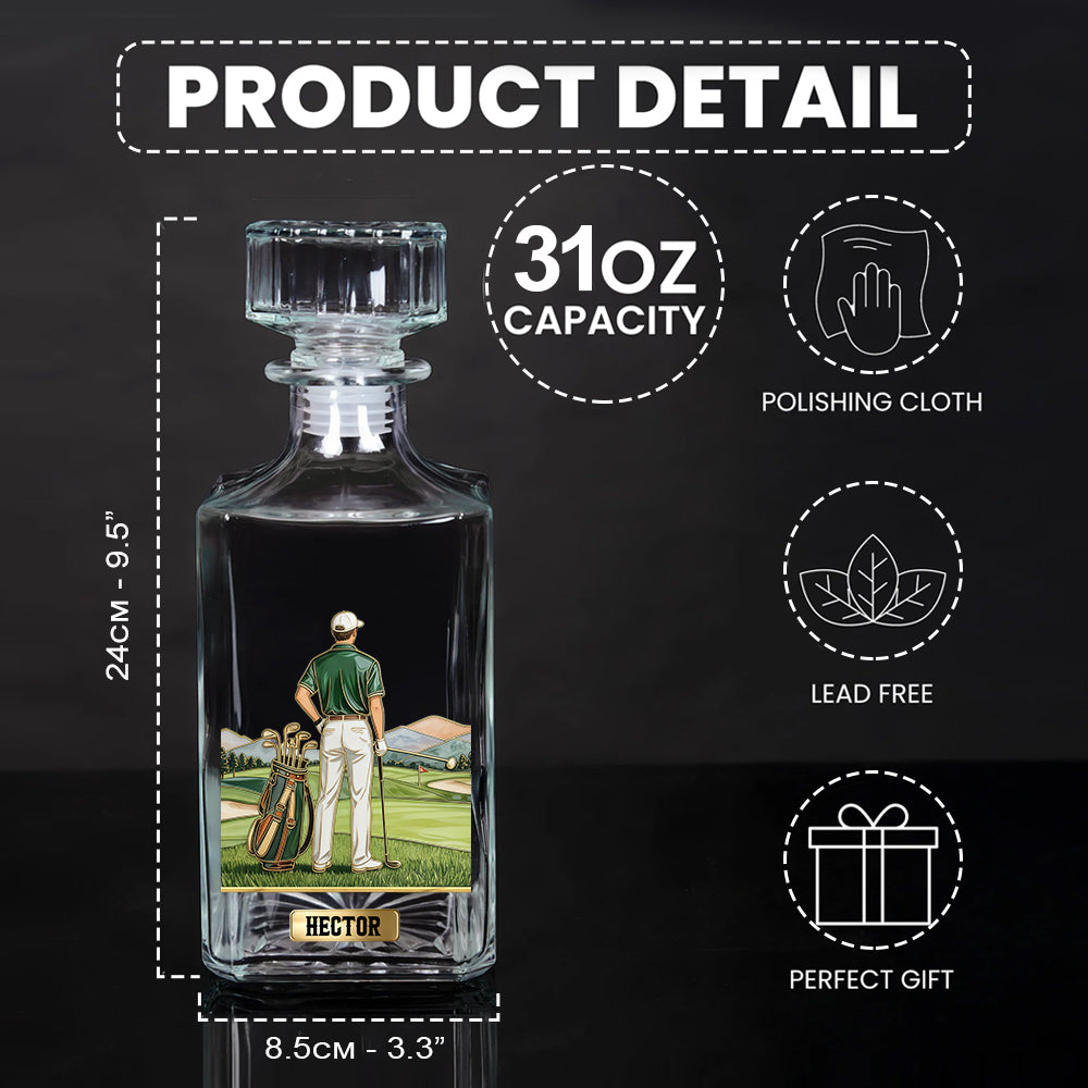 Love Golf And Booze - Personalized Golf Whiskey Decanter Set
