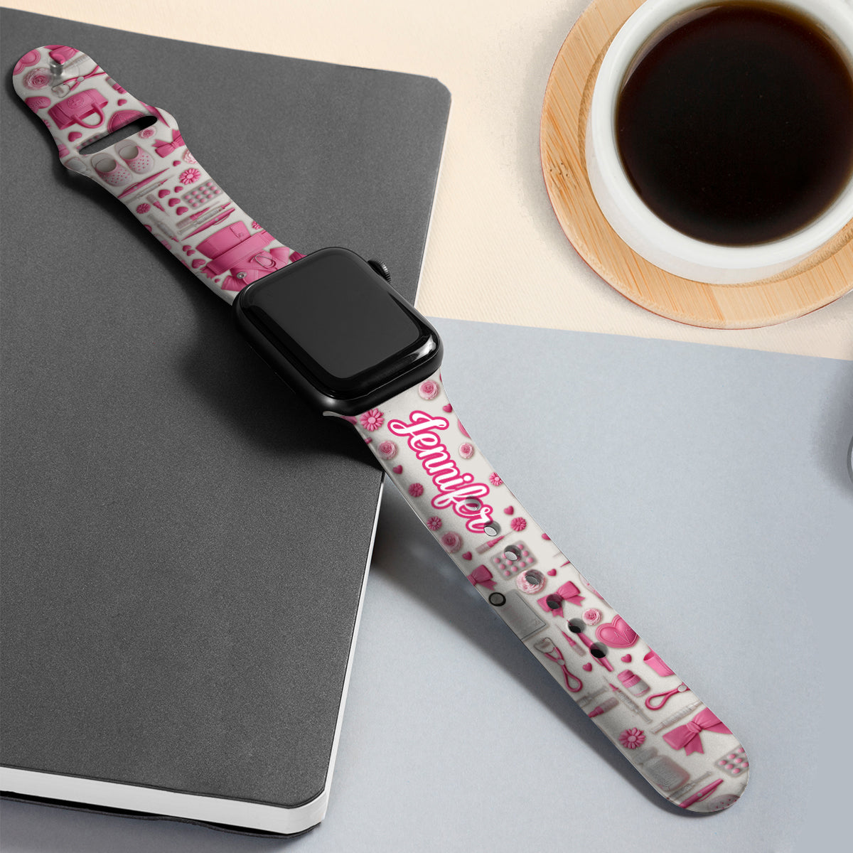 Nursing Is A Work Of Heart - Personalized Nurse Apple Watch Band