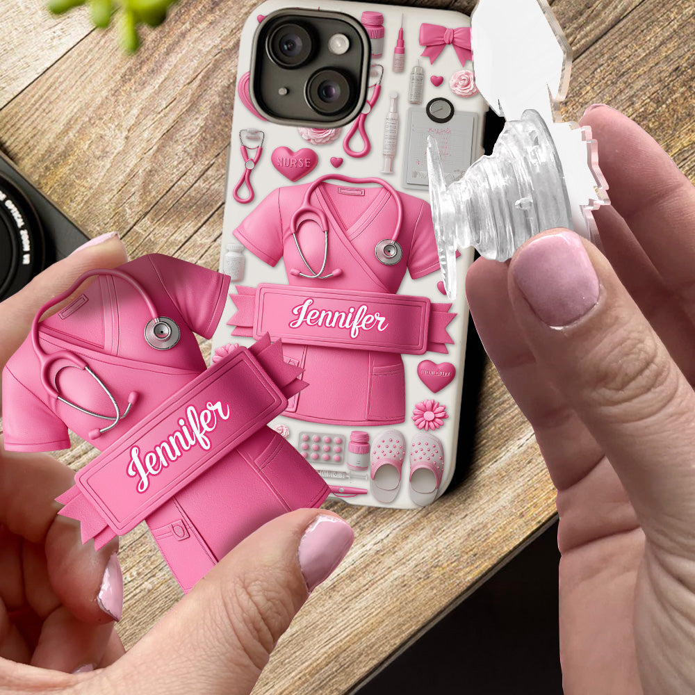 Nursing Is A Work Of Heart - Personalized Nurse Full Print Phone Case