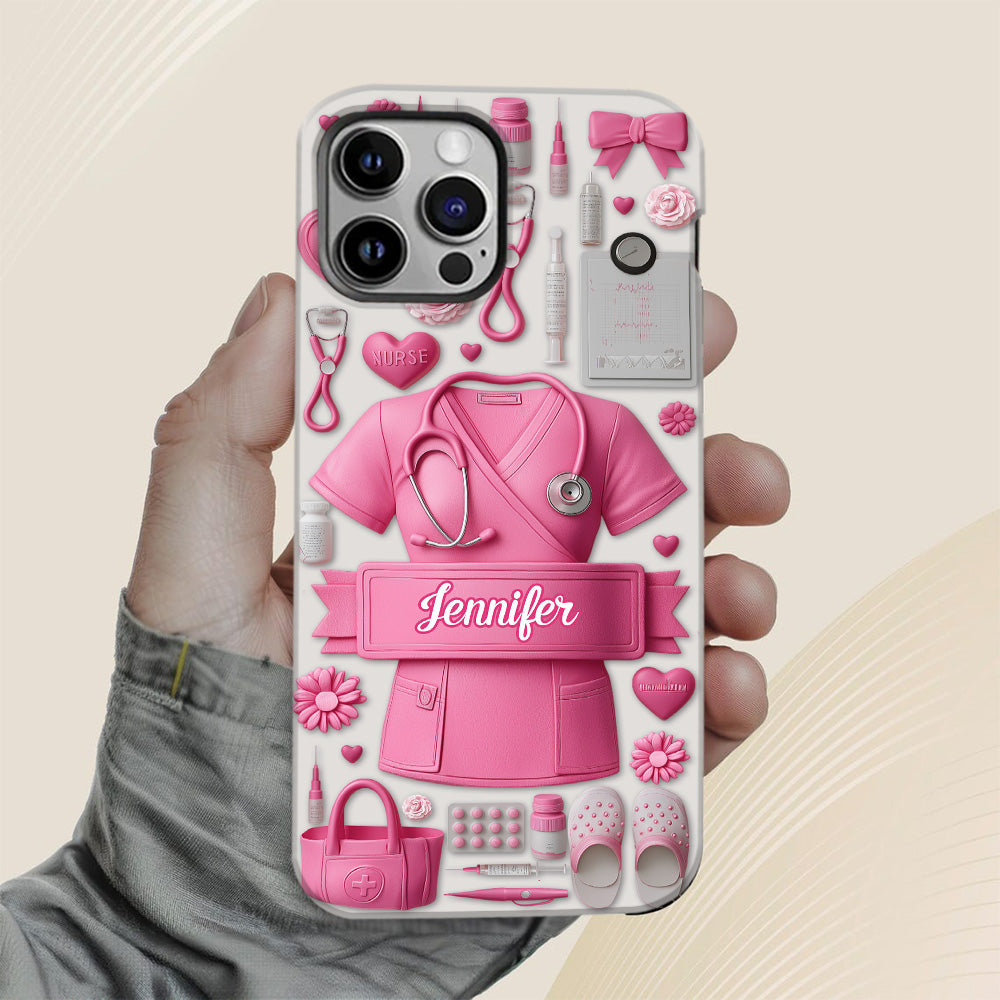 Nursing Is A Work Of Heart - Personalized Nurse Full Print Phone Case