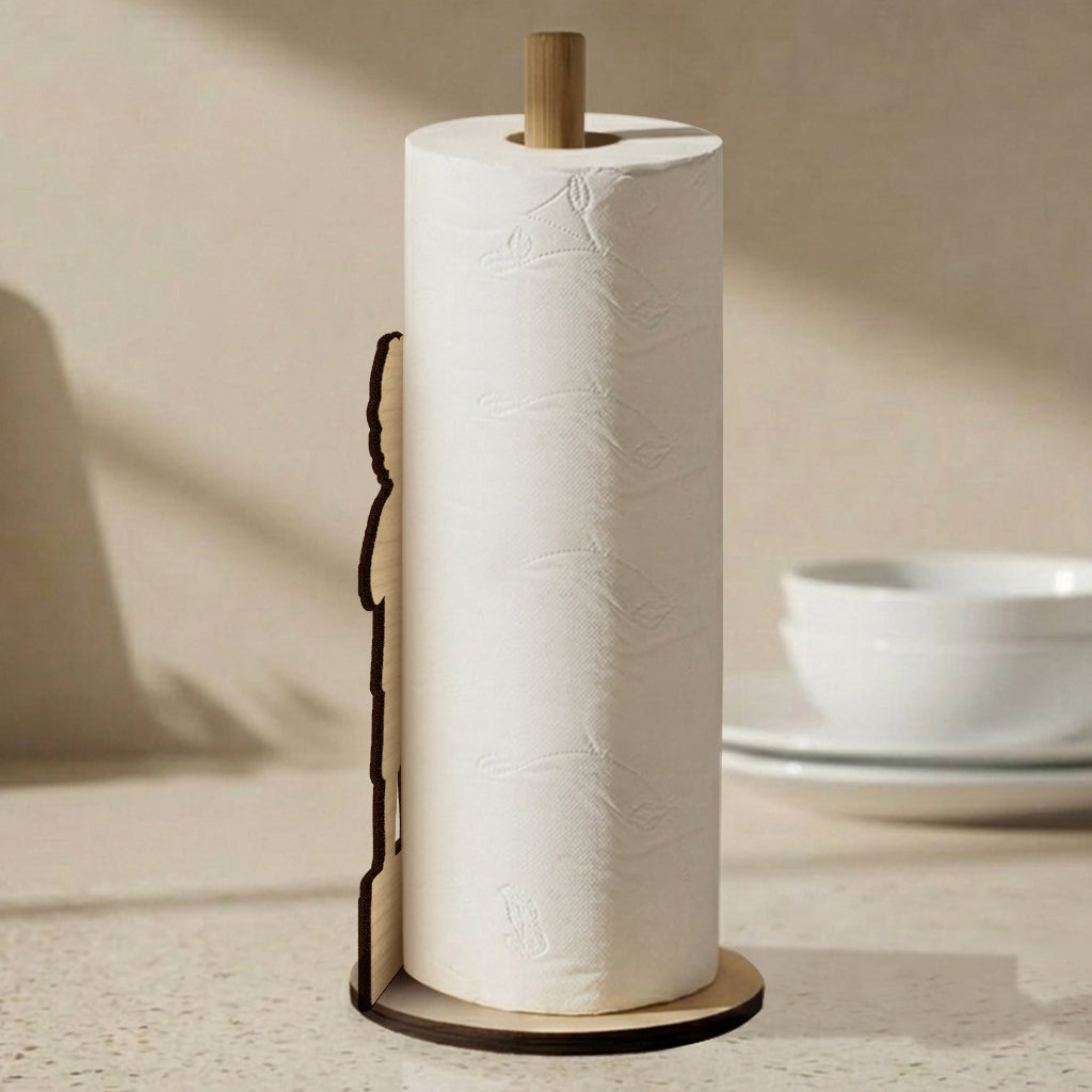 Custom Any Photo, Gift For Mom, Dad - Personalized Father Paper Towel Stand