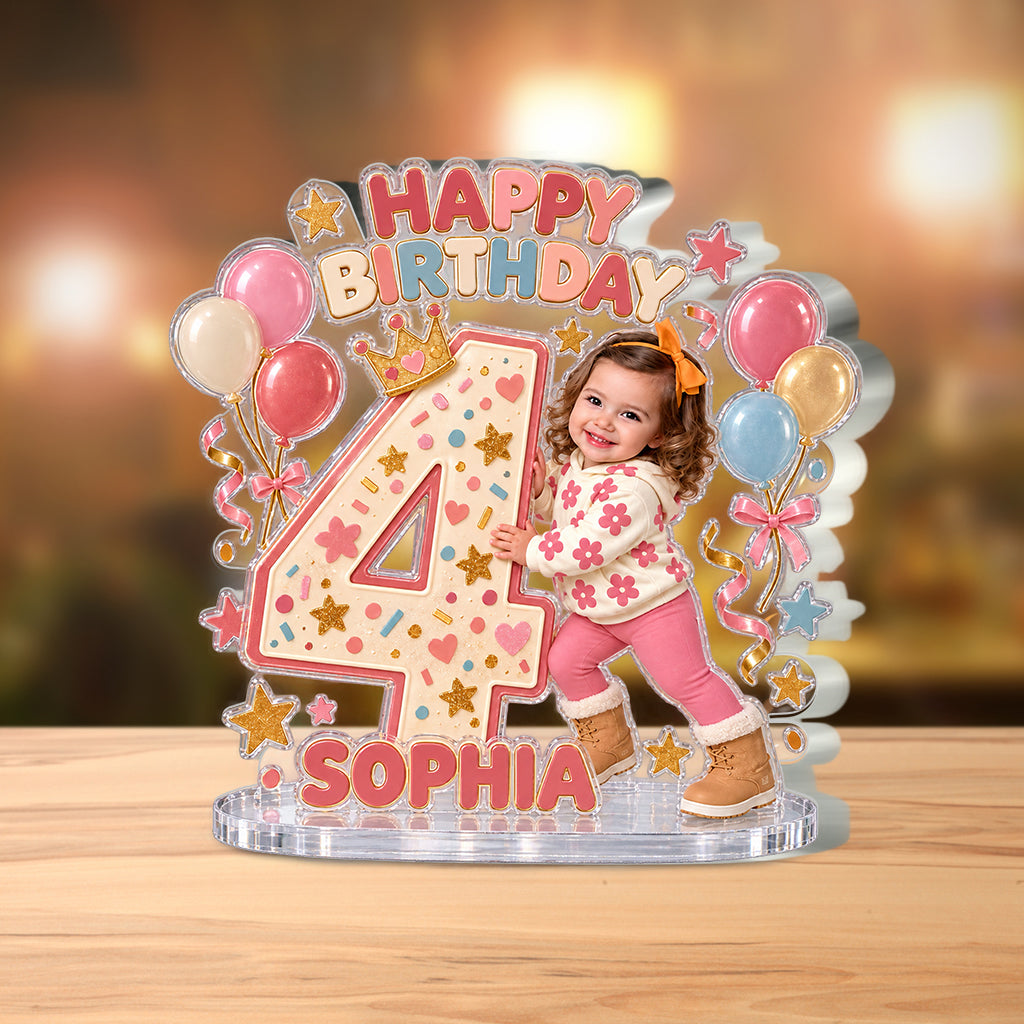 Custom Any Photo - Personalized Birthday Custom Shaped Acrylic Plaque