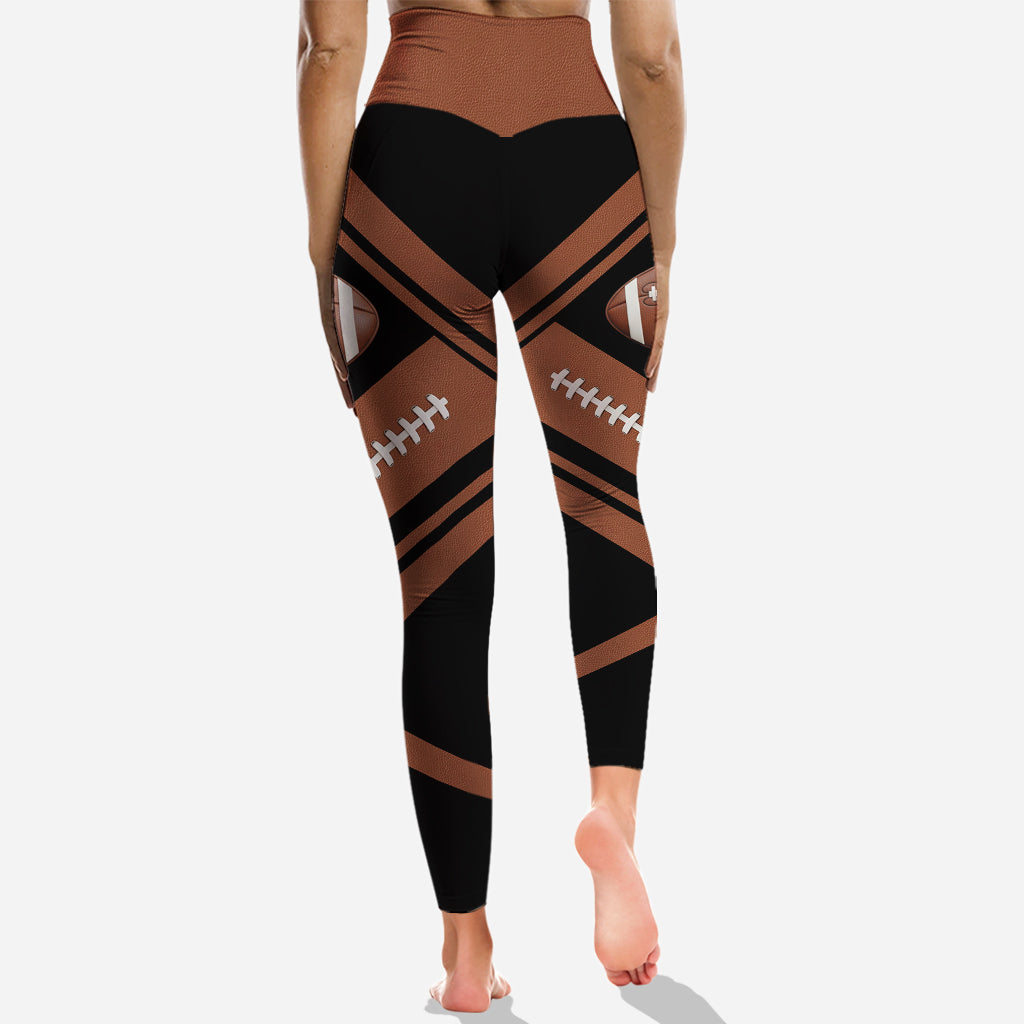 Game Day Football Mom, Girlfriend, Wife - Personalized Football Hoodie and Leggings