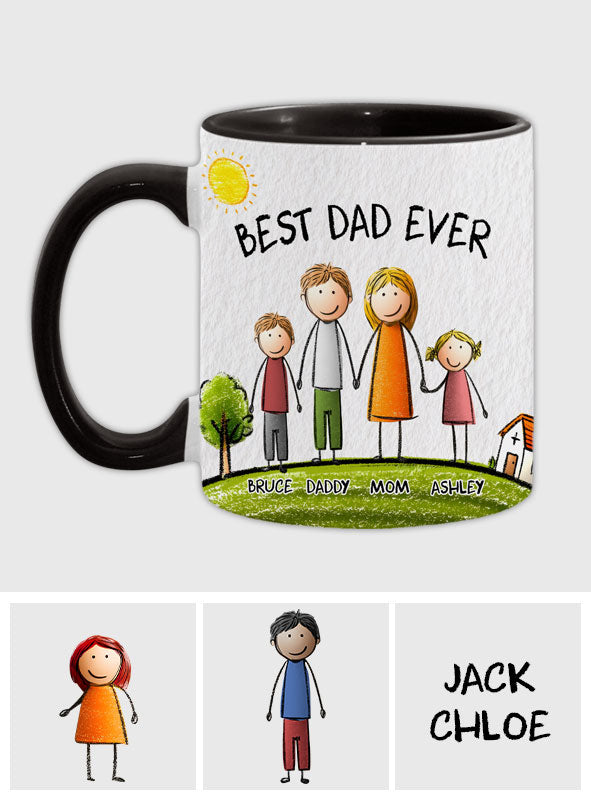 Best Dad Ever - Personalized Father Accent Mug