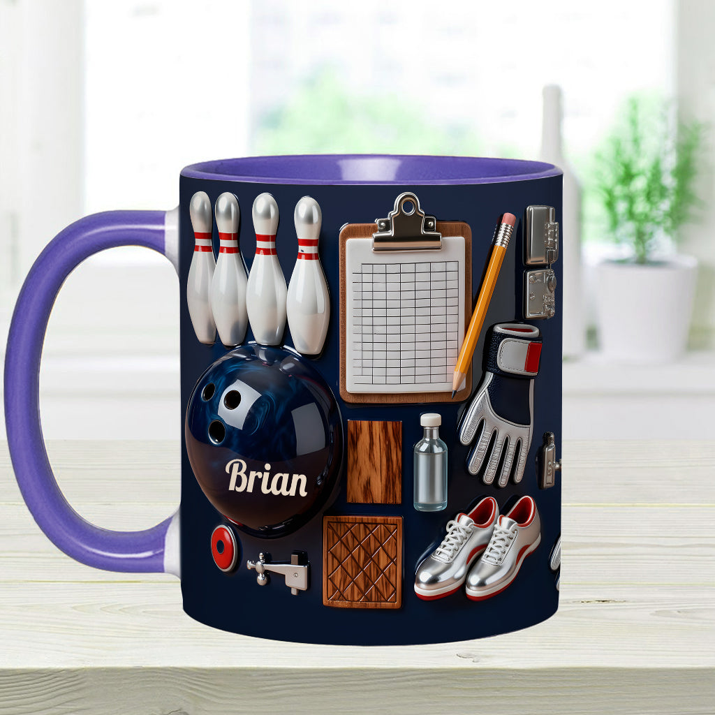 Love Bowling - Personalized Bowling Accent Mug & Coaster