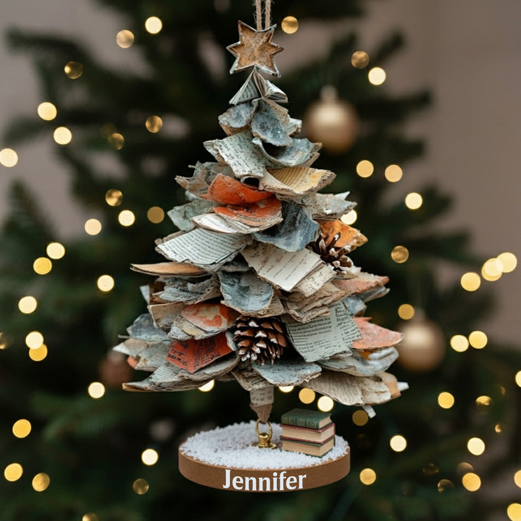 Merry Christmas Book Lovers - Personalized Book Ornament