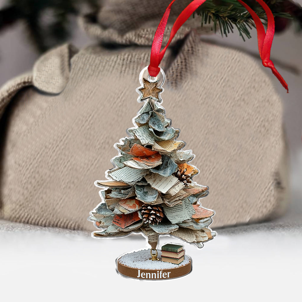 Merry Christmas Book Lovers - Personalized Book Ornament