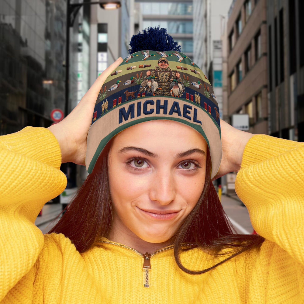 Love Hunting Gift For Family, Friends - Personalized Hunting Beanie Hat