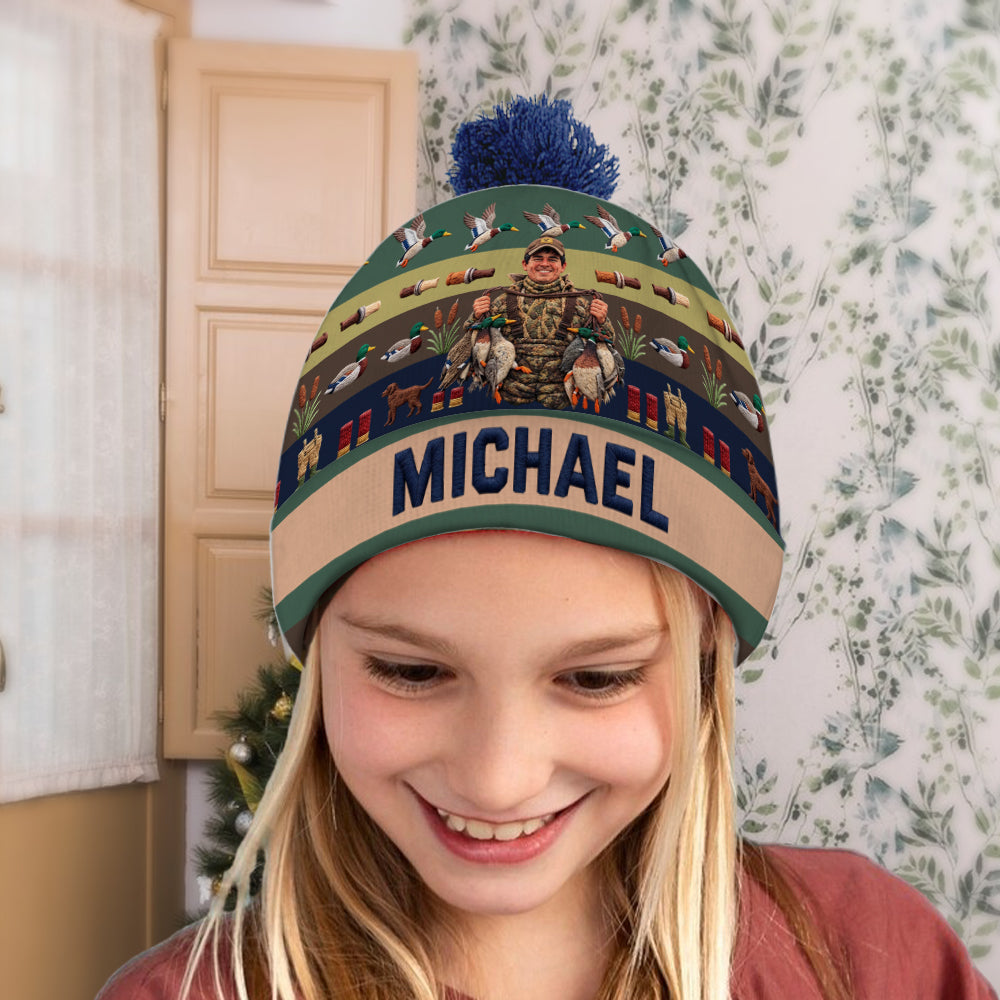Love Hunting Gift For Family, Friends - Personalized Hunting Beanie Hat