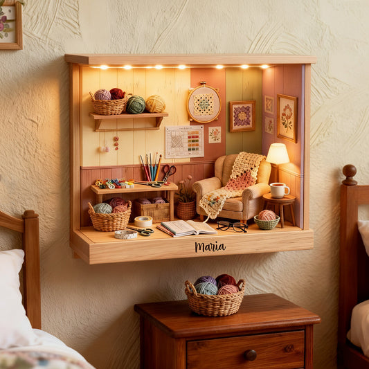 Crochet Room - Personalized Crocheting LED Light Acrylic Sign