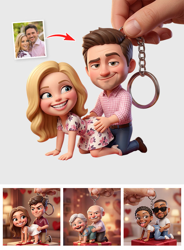 Cute & Dirty - Personalized Spicy Couple Keychain