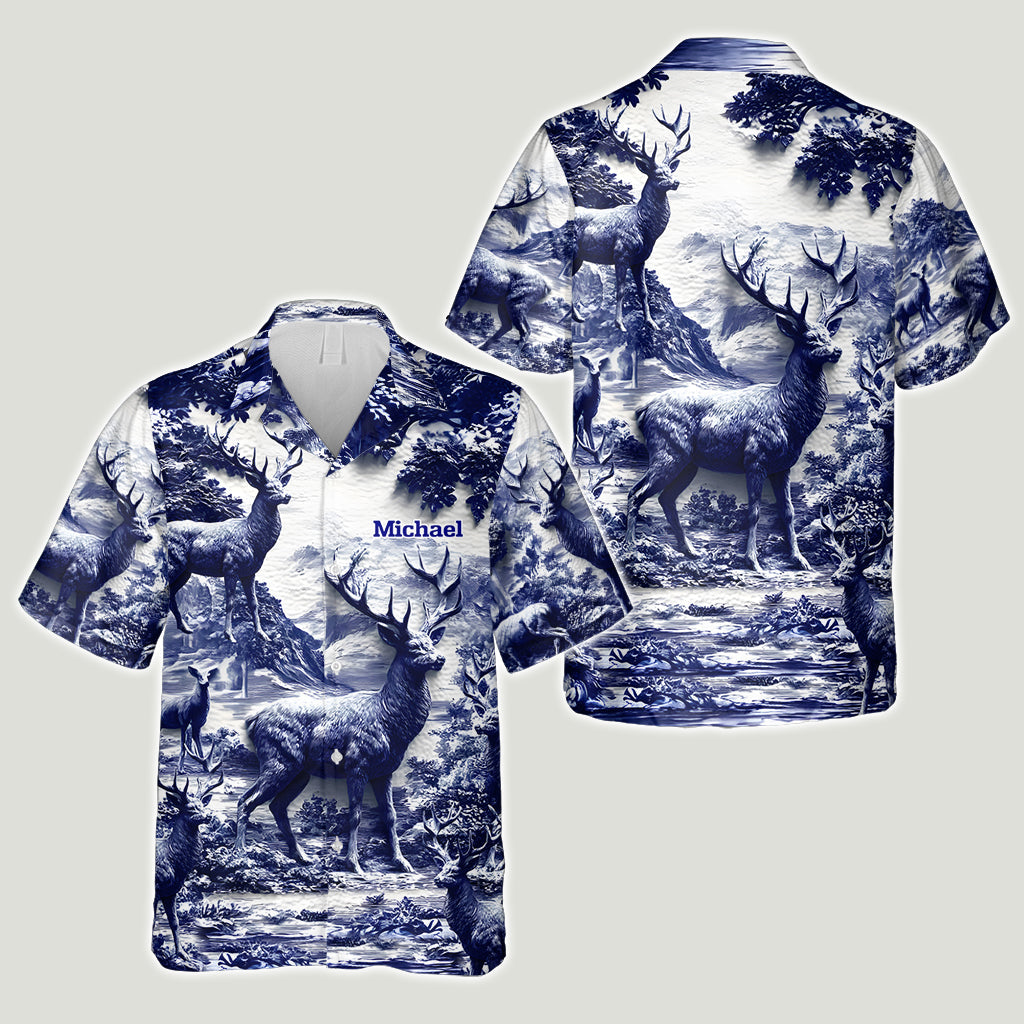 Deer Hunting - Personalized Hunting Hawaiian Shirt