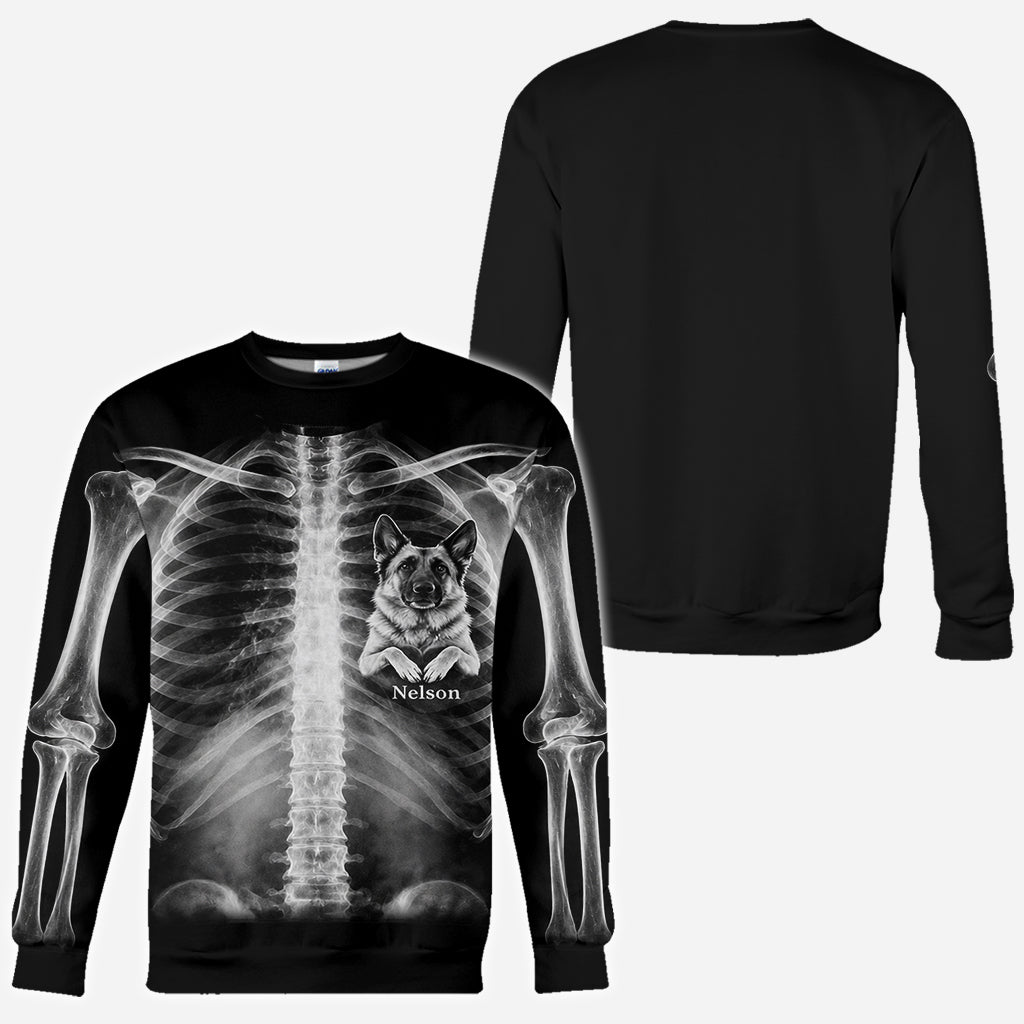 The X-ray In My Heart - Personalized Dog All Over Shirt