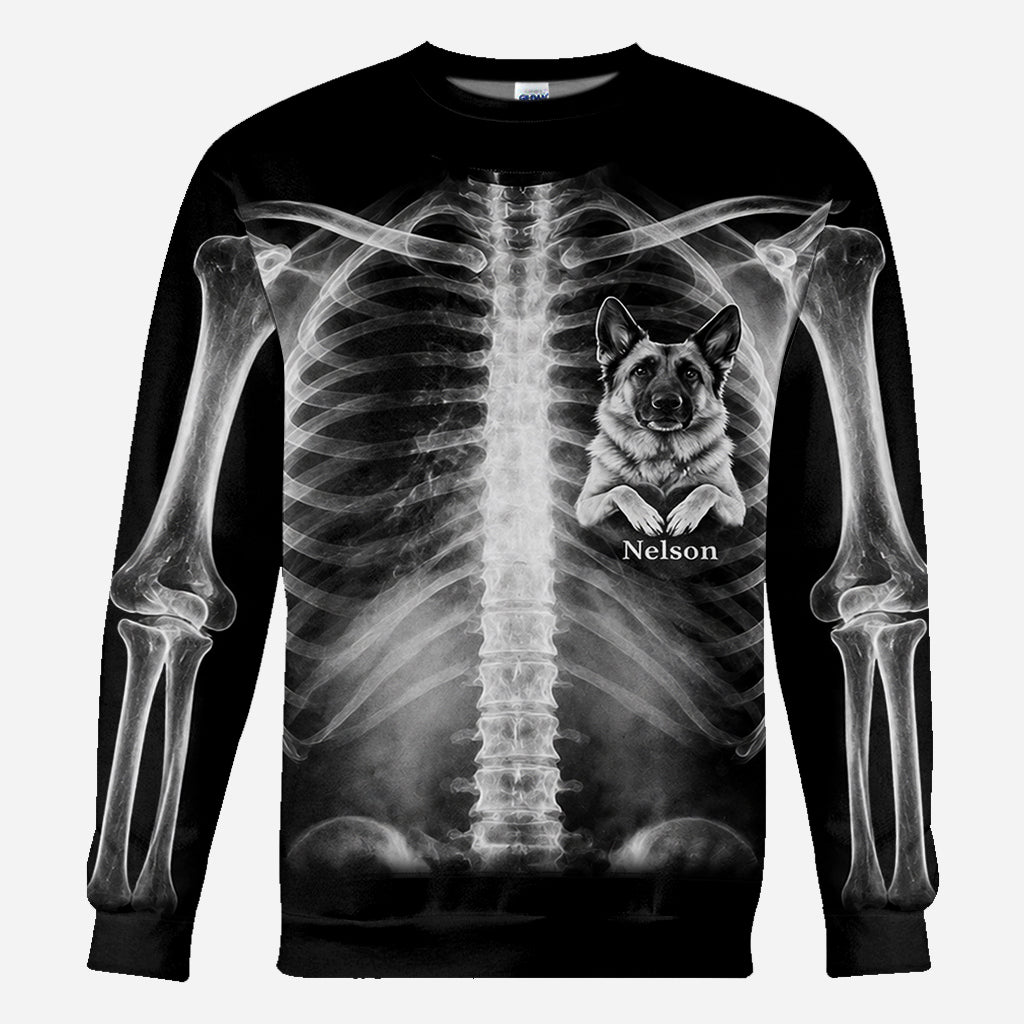 The X-ray In My Heart - Personalized Dog All Over Shirt