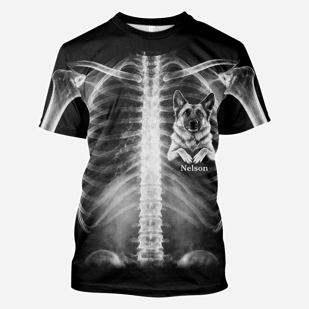 The X-ray In My Heart - Personalized Dog All Over Shirt