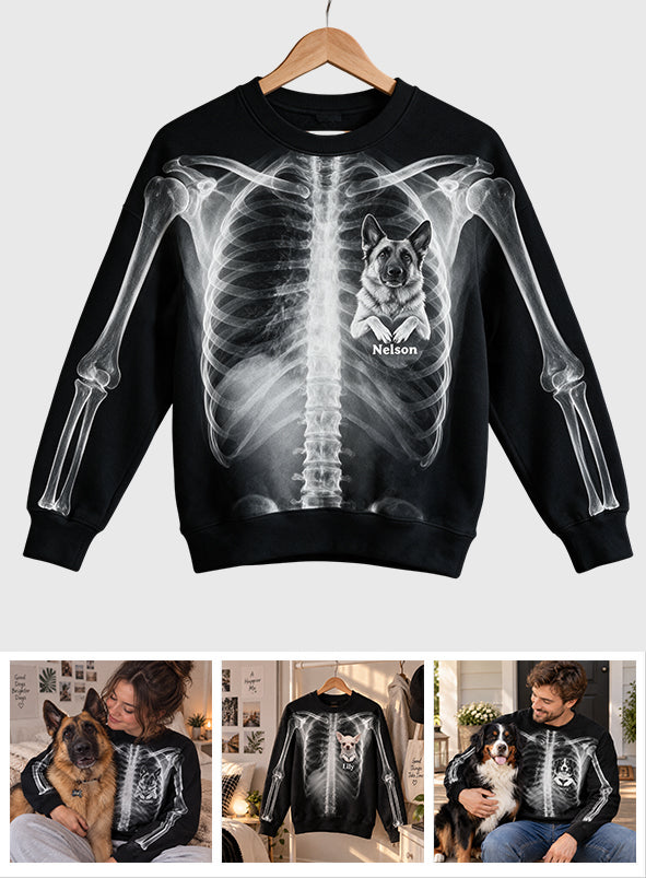 The X-ray In My Heart - Personalized Dog All Over Shirt