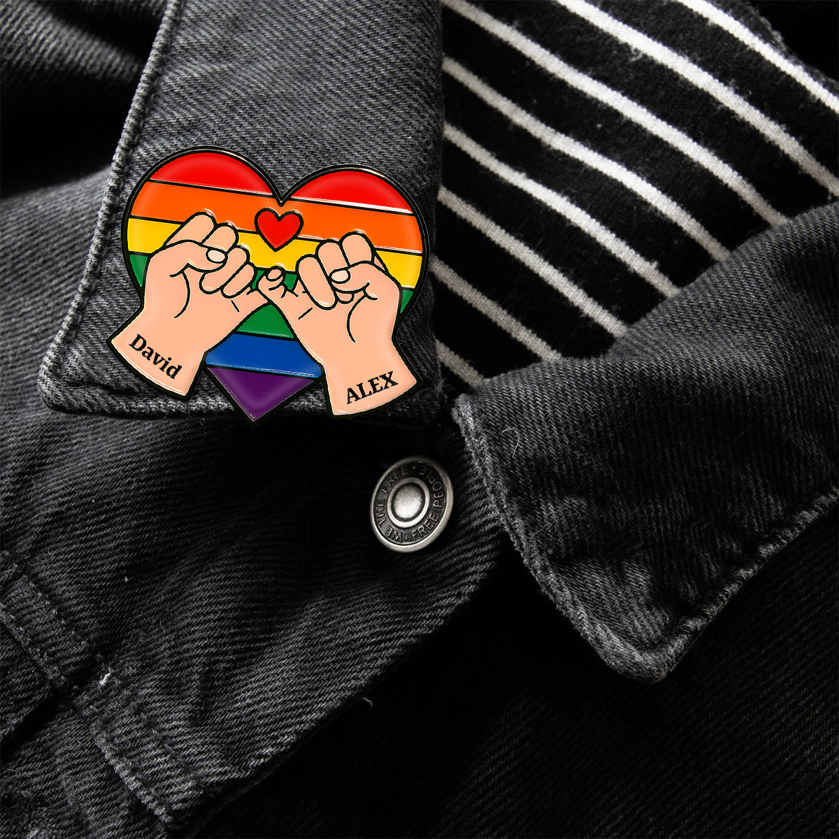 Love Is Love - Personalized LGBT Support Pin