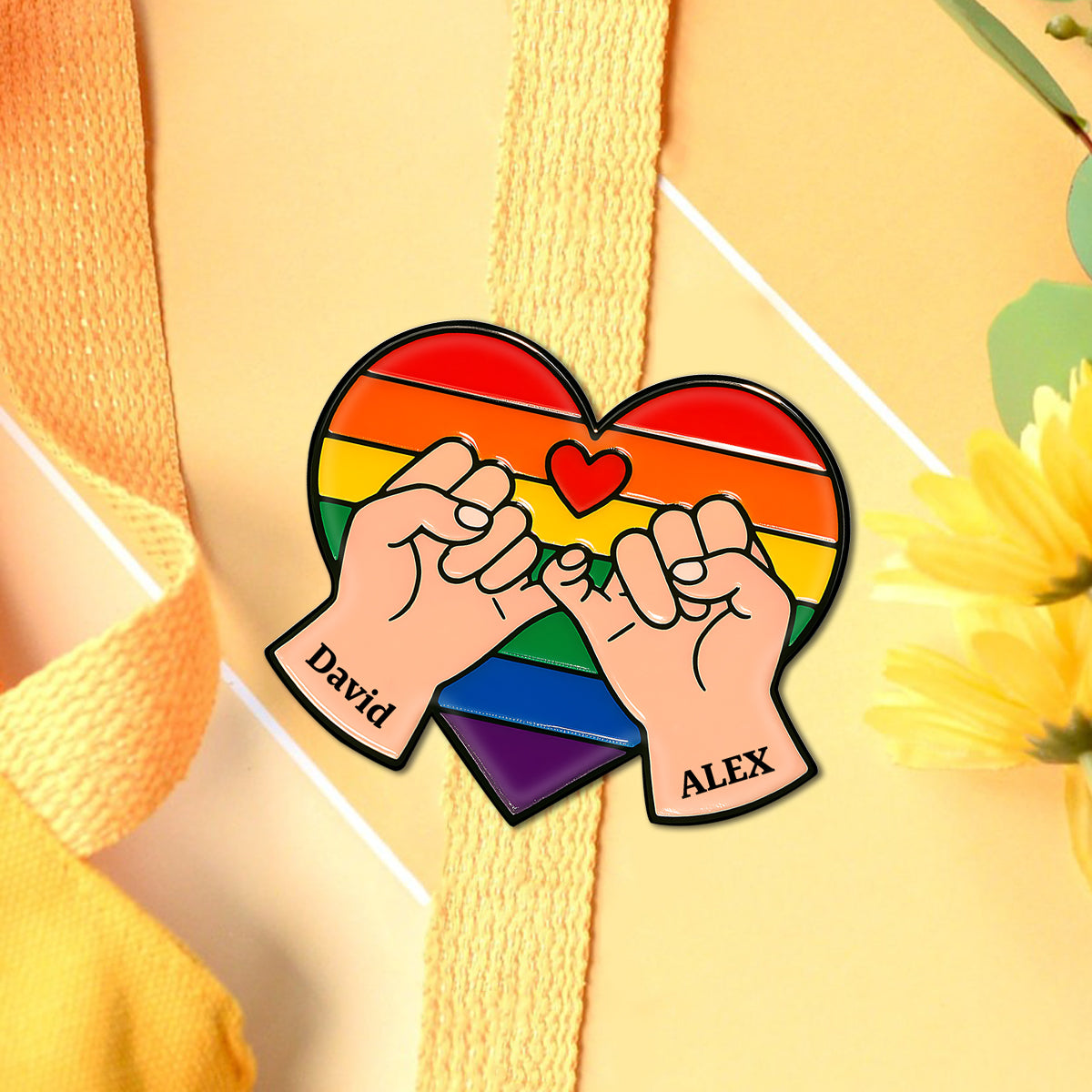 Love Is Love - Personalized LGBT Support Pin